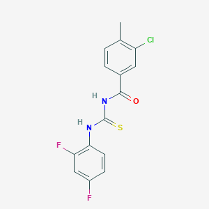 molecular formula C15H11ClF2N2OS B316415 3-chloro-N-[(2,4-difluorophenyl)carbamothioyl]-4-methylbenzamide 