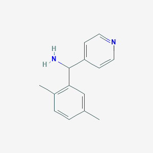 molecular formula C14H16N2 B3164156 C-(2,5-二甲基苯基)-C-吡啶-4-基-甲胺 CAS No. 889939-63-3