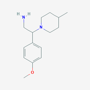 molecular formula C15H24N2O B3164184 2-(4-Methoxy-phenyl)-2-(4-methyl-piperidin-1-YL)-ethylamine CAS No. 889939-86-0