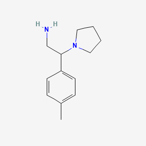 molecular formula C13H20N2 B3164192 2-(4-Methylphenyl)-2-(pyrrolidin-1-yl)ethan-1-amine CAS No. 889940-06-1