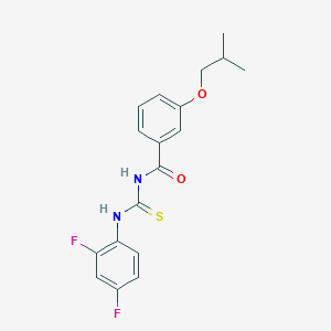 molecular formula C18H18F2N2O2S B316420 N-[(2,4-difluorophenyl)carbamothioyl]-3-(2-methylpropoxy)benzamide 
