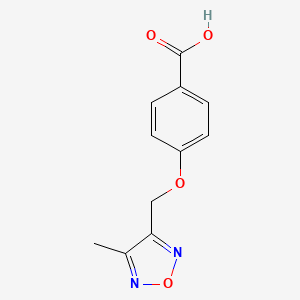 molecular formula C11H10N2O4 B3164216 4-[(4-Methyl-1,2,5-oxadiazol-3-yl)methoxy]benzoic acid CAS No. 889941-07-5