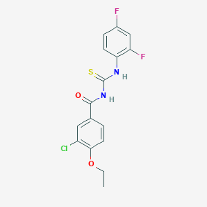 molecular formula C16H13ClF2N2O2S B316422 3-chloro-N-[(2,4-difluorophenyl)carbamothioyl]-4-ethoxybenzamide 