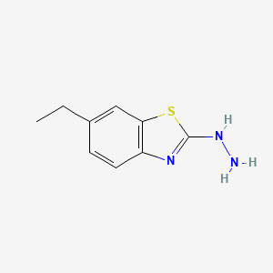 molecular formula C9H11N3S B3164231 6-Ethyl-2-hydrazino-1,3-benzothiazole CAS No. 890091-90-4