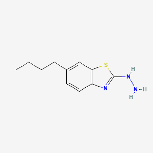 molecular formula C11H15N3S B3164235 6-Butyl-2-hydrazino-1,3-benzothiazole CAS No. 890091-93-7