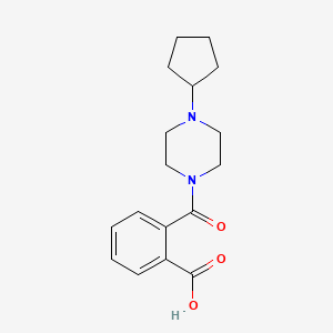 molecular formula C17H22N2O3 B3164240 2-(4-cyclopentylpiperazine-1-carbonyl)benzoic Acid CAS No. 890092-13-4