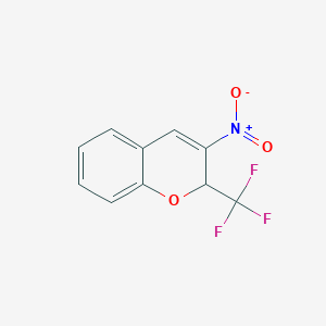 molecular formula C10H6F3NO3 B3164259 3-nitro-2-(trifluoromethyl)-2H-chromene CAS No. 890095-37-1