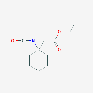molecular formula C11H17NO3 B3164260 Ethyl (1-isocyanatocyclohexyl)acetate CAS No. 890095-51-9