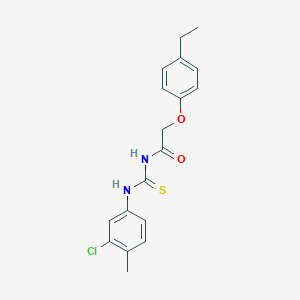 molecular formula C18H19ClN2O2S B316427 N-[(3-chloro-4-methylphenyl)carbamothioyl]-2-(4-ethylphenoxy)acetamide 