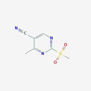 molecular formula C7H7N3O2S B3164311 5-Pyrimidinecarbonitrile, 4-methyl-2-(methylsulfonyl)- CAS No. 89079-64-1