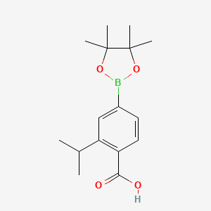 molecular formula C16H23BO4 B3164313 2-异丙基-4-(4,4,5,5-四甲基-1,3,2-二氧硼环-2-基)苯甲酸 CAS No. 890839-25-5