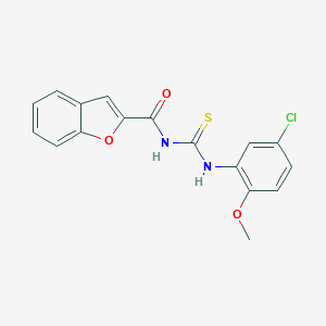 molecular formula C17H13ClN2O3S B316432 N-(1-benzofuran-2-ylcarbonyl)-N'-(5-chloro-2-methoxyphenyl)thiourea 