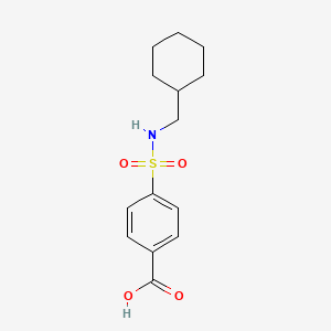 molecular formula C14H19NO4S B3164324 4-(Cyclohexylmethyl-sulfamoyl)-benzoic acid CAS No. 891017-60-0