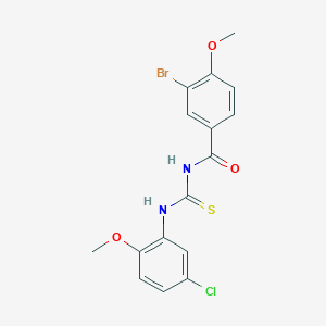 3-bromo-N-[(5-chloro-2-methoxyphenyl)carbamothioyl]-4-methoxybenzamide
