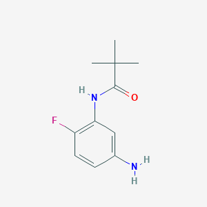 molecular formula C11H15FN2O B3164346 N-(5-氨基-2-氟苯基)-2,2-二甲基丙酰胺 CAS No. 891855-90-6