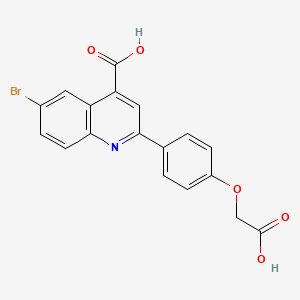 molecular formula C18H12BrNO5 B3164362 6-bromo-2-[4-(carboxymethoxy)phenyl]quinoline-4-carboxylic Acid CAS No. 892218-43-8