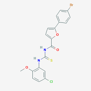 molecular formula C19H14BrClN2O3S B316437 5-(4-bromophenyl)-N-[(5-chloro-2-methoxyphenyl)carbamothioyl]furan-2-carboxamide 