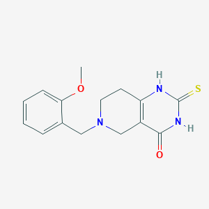 molecular formula C15H17N3O2S B3164370 6-(2-methoxybenzyl)-2-thioxo-2,3,5,6,7,8-hexahydropyrido[4,3-d]pyrimidin-4(1H)-one CAS No. 892300-76-4