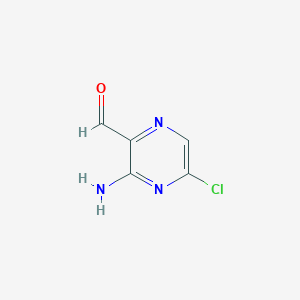 molecular formula C5H4ClN3O B3164435 3-Amino-5-chloropyrazine-2-carbaldehyde CAS No. 89284-25-3