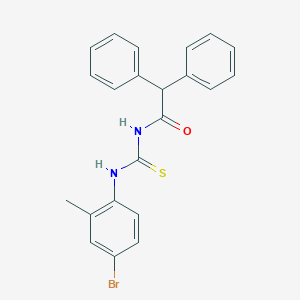 molecular formula C22H19BrN2OS B316445 N-[(4-bromo-2-methylphenyl)carbamothioyl]-2,2-diphenylacetamide 