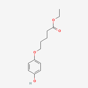 molecular formula C13H18O4 B3164456 5-(4-Hydroxyphenoxy)-pentanoic acid ethyl ester CAS No. 892861-29-9