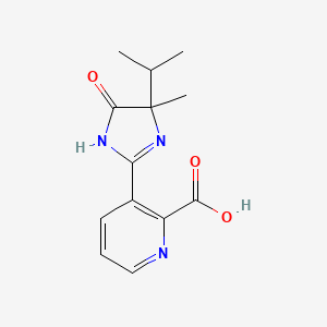 molecular formula C13H15N3O3 B3164466 3-(4-Isopropyl-4-methyl-5-oxo-4,5-dihydro-1h-imidazol-2-yl)pyridine-2-carboxylic acid CAS No. 89318-34-3