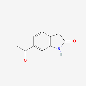 molecular formula C10H9NO2 B3164469 6-Acetylindolin-2-one CAS No. 893399-25-2