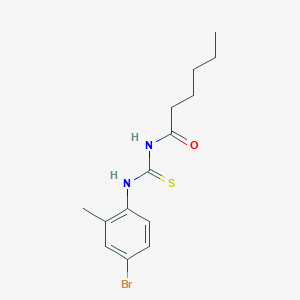 N-[(4-bromo-2-methylphenyl)carbamothioyl]hexanamide