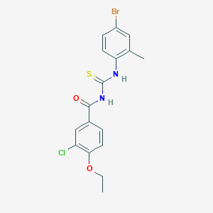 molecular formula C17H16BrClN2O2S B316448 N-[(4-bromo-2-methylphenyl)carbamothioyl]-3-chloro-4-ethoxybenzamide 