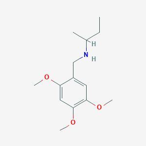 molecular formula C14H23NO3 B3164487 (Butan-2-yl)[(2,4,5-trimethoxyphenyl)methyl]amine CAS No. 893573-00-7