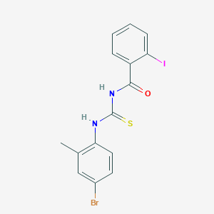 molecular formula C15H12BrIN2OS B316449 N-[(4-bromo-2-methylphenyl)carbamothioyl]-2-iodobenzamide 