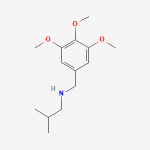 molecular formula C14H23NO3 B3164516 (2-Methylpropyl)[(3,4,5-trimethoxyphenyl)methyl]amine CAS No. 893574-77-1