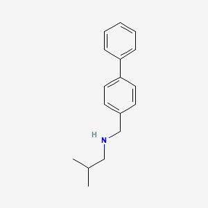 molecular formula C17H21N B3164518 2-methyl-N-[(4-phenylphenyl)methyl]propan-1-amine CAS No. 893574-80-6