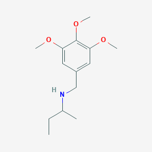 molecular formula C14H23NO3 B3164533 (Butan-2-yl)[(3,4,5-trimethoxyphenyl)methyl]amine CAS No. 893574-86-2