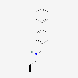 molecular formula C16H17N B3164559 N-[(4-phenylphenyl)methyl]prop-2-en-1-amine CAS No. 893575-10-5