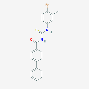 molecular formula C21H17BrN2OS B316458 N-[(4-bromo-3-methylphenyl)carbamothioyl]biphenyl-4-carboxamide 