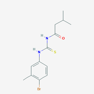 molecular formula C13H17BrN2OS B316460 N-[(4-bromo-3-methylphenyl)carbamothioyl]-3-methylbutanamide 