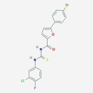 5-(4-bromophenyl)-N-[(3-chloro-4-fluorophenyl)carbamothioyl]furan-2-carboxamide