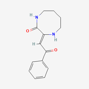molecular formula C14H16N2O2 B3164651 3-[2-Oxo-2-phenyl-eth-(Z)-ylidene]-[1,4]diazocan-2-one CAS No. 893612-85-6