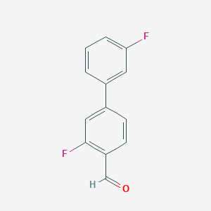 molecular formula C13H8F2O B3164665 3,3'-二氟-[1,1'-联苯]-4-甲醛 CAS No. 893637-49-5