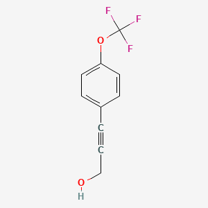 molecular formula C10H7F3O2 B3164673 3-(4-(三氟甲氧基)苯基)丙-2-炔-1-醇 CAS No. 893642-04-1