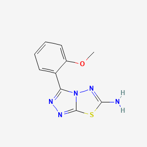 molecular formula C10H9N5OS B3164682 3-(2-Methoxyphenyl)-[1,2,4]triazolo[3,4-b][1,3,4]thiadiazol-6-amine CAS No. 893643-31-7
