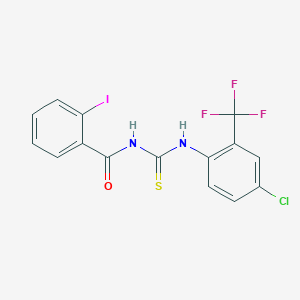 molecular formula C15H9ClF3IN2OS B316470 N-[4-chloro-2-(trifluoromethyl)phenyl]-N'-(2-iodobenzoyl)thiourea 