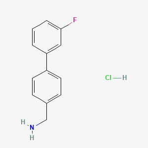 molecular formula C13H13ClFN B3164708 c-(3'-Fluorobiphenyl-4-yl)methylamine hydrochloride CAS No. 893649-06-4