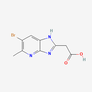 molecular formula C9H8BrN3O2 B3164719 2-(6-bromo-5-methyl-1H-imidazo[4,5-b]pyridin-2-yl)acetic acid CAS No. 893723-46-1