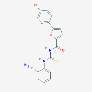 molecular formula C19H12BrN3O2S B316473 5-(4-bromophenyl)-N-[(2-cyanophenyl)carbamothioyl]furan-2-carboxamide 