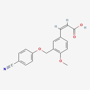 molecular formula C18H15NO4 B3164734 (2Z)-3-{3-[(4-cyanophenoxy)methyl]-4-methoxyphenyl}acrylic acid CAS No. 893732-09-7