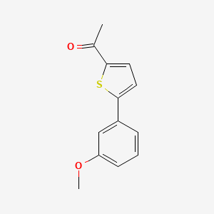 molecular formula C13H12O2S B3164767 1-[5-(3-Methoxyphenyl)-2-thienyl]ethanone CAS No. 893735-15-4