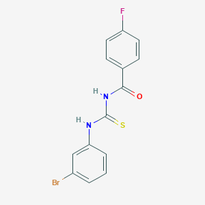 molecular formula C14H10BrFN2OS B316479 N-[(3-bromophenyl)carbamothioyl]-4-fluorobenzamide 