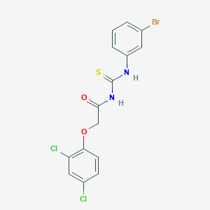 molecular formula C15H11BrCl2N2O2S B316480 N-[(3-bromophenyl)carbamothioyl]-2-(2,4-dichlorophenoxy)acetamide 
